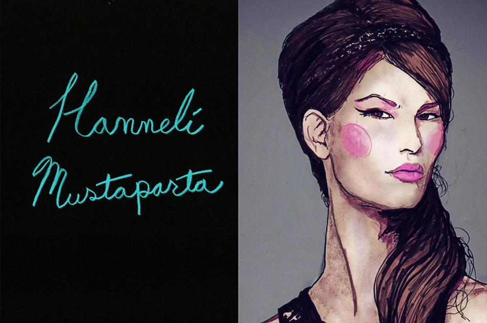 Artist Danny Roberts portrait of model photographer and blogger, Hanneli Mustaparta