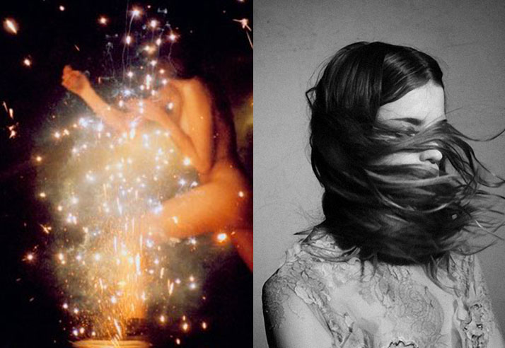 Inspiration friday of a naked girl running through fire works and a of a girls hair flying