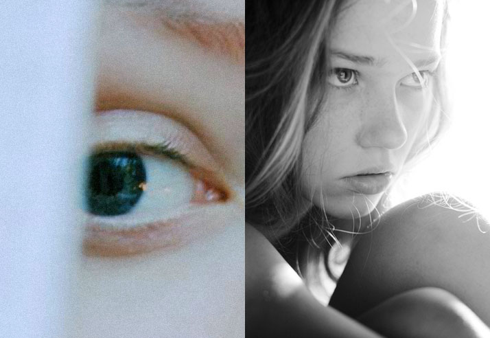 Inspiration friday of a girls green eye and a girl looking forward