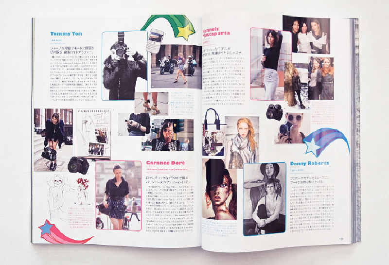 Vogue Nippon Danny Roberts Vogue Nippon page featuring danny roberts, tommy ton jak and jill, Garance Dore, and Hanneli Mustaparta