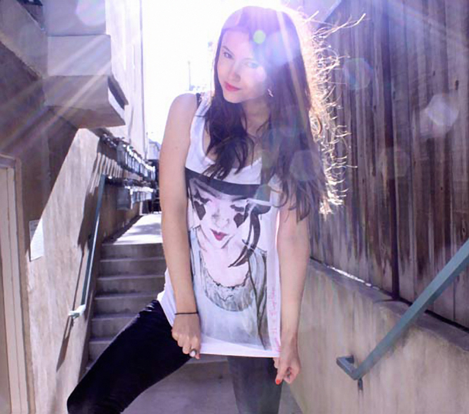 Geri Hirsch of the la Blog Because i'm addicted in Her Forever21 a tank top part igor and andre Danny Roberts and Forever21 collaboration line