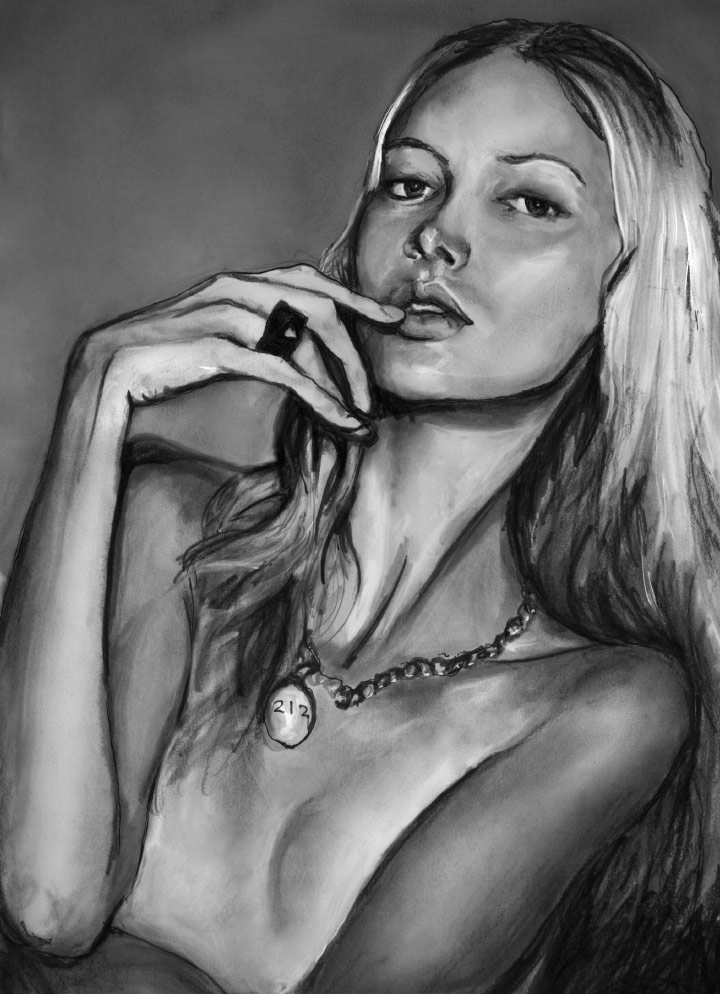 Kaja Sokola Character sketch 213 Artist Danny Roberts Character sketch book Drawing of model Kaja Sokola