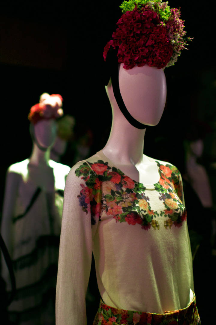 ambell manikin spring 2012 Photograph by Fashion Photographer Danny Roberts of a manikin wearing a floral print blouse and pants during the Ambell Spring 2012 Presentation during Tokyo Fashion Week