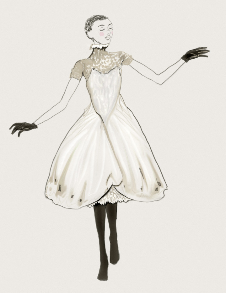 My Butterfly Girl A cute sketch by Fashion Artist Danny Roberts of a dress he Designed Collection For the Whats contemporary Site the Dress was inspired by a butterfly