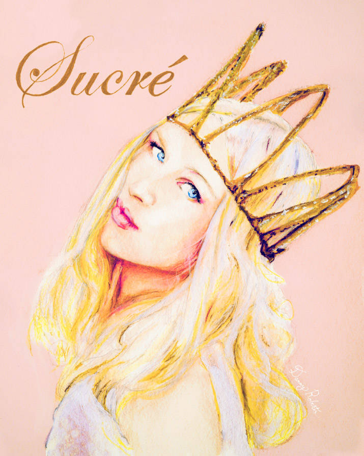 sucre poster stacy king Artist Danny roberts painting of Singer Song Writer and musican Stacy King Dupree of the band eisley for a Sucre Music Poster