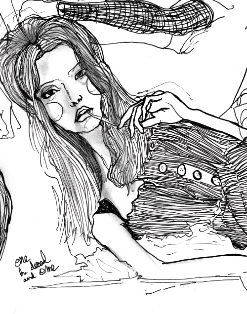 Gemma ward in artist Danny Roberts Character Sketchbook 101 volume 2 drawing