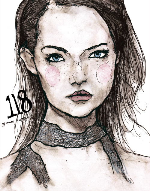 Gemma ward in artist Danny Roberts Character Sketchbook 118 volume 2 drawing