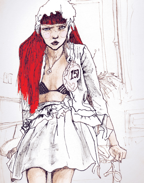 model lily cole in artist Danny Roberts Character Sketchbook 156 volume 2 sketch drawing