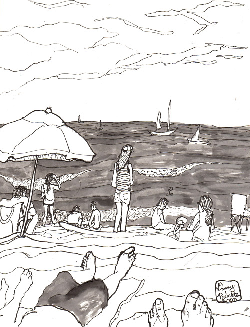 his drawing is one danny roberts did while he was at the beach