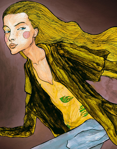 this is an illustration danny roberts did for the academy of art spring 2007 lookbook in New York fashion week