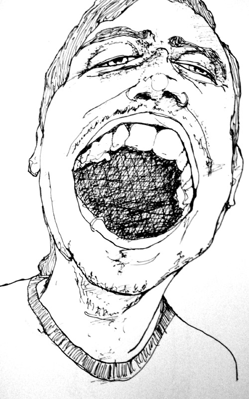 this is a drawing danny roberts did of Alex from the band brighten