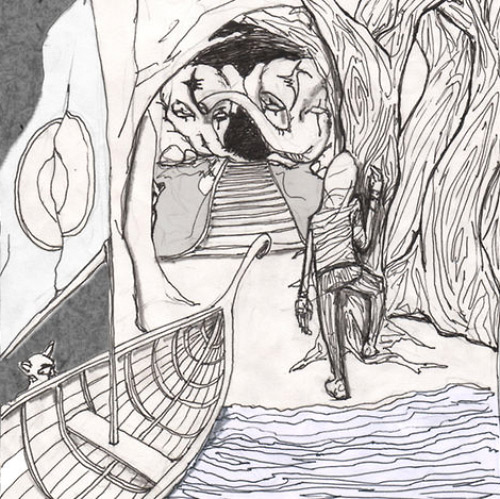 This is artist and Fashion Blogger Danny Roberts sketch on the elepant tunnel