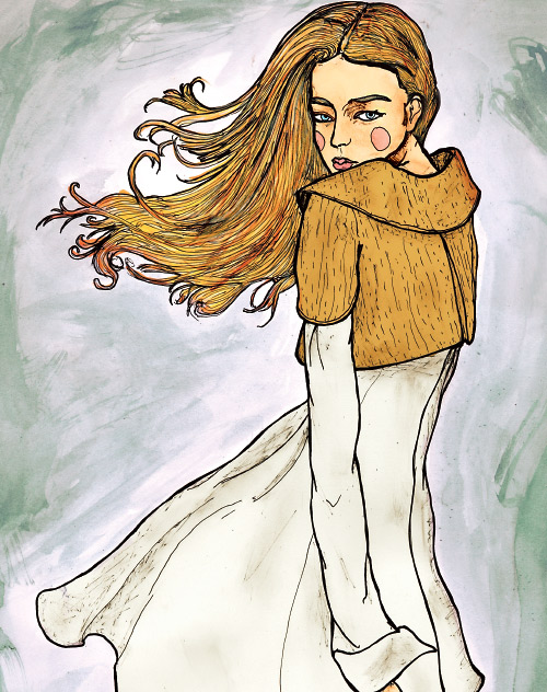 this is an illustration danny roberts did for the academy of art spring 2007 lookbook in New York fashion week
