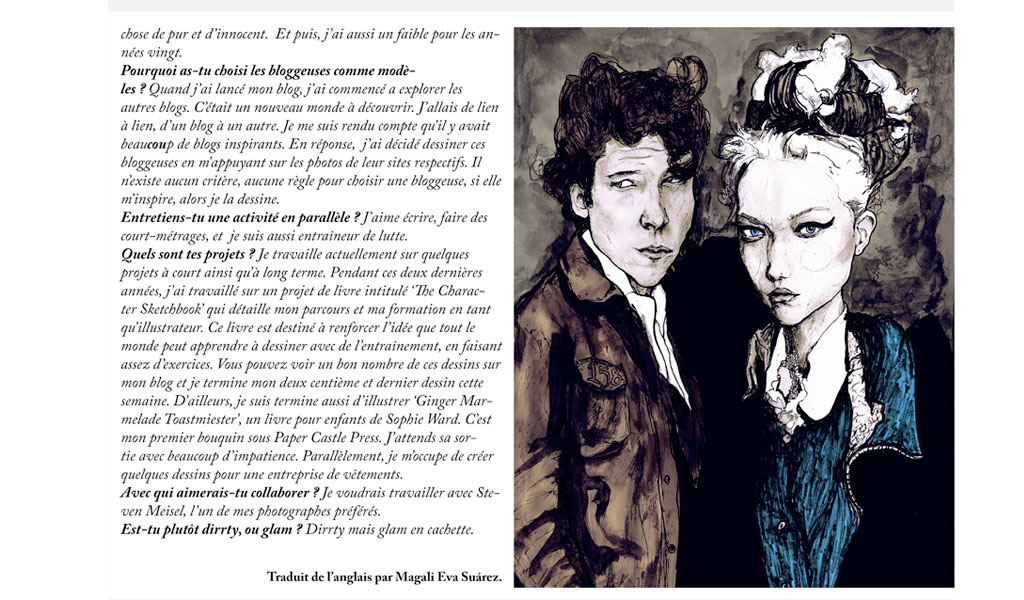 This is pages 193 and 194 out of dirty glam magazines interview with Artist Danny Roberts