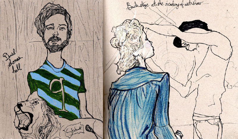 theses Pictures are out of artist, Danny Roberts Hand Made Sketch book.