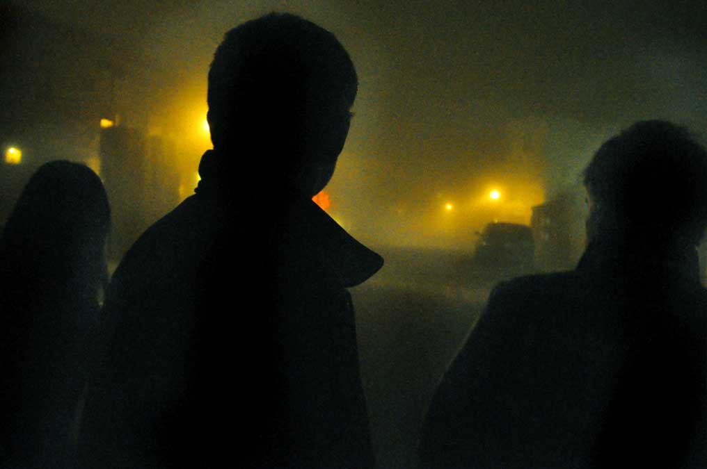There was a strange glow that drifted up from the darkness