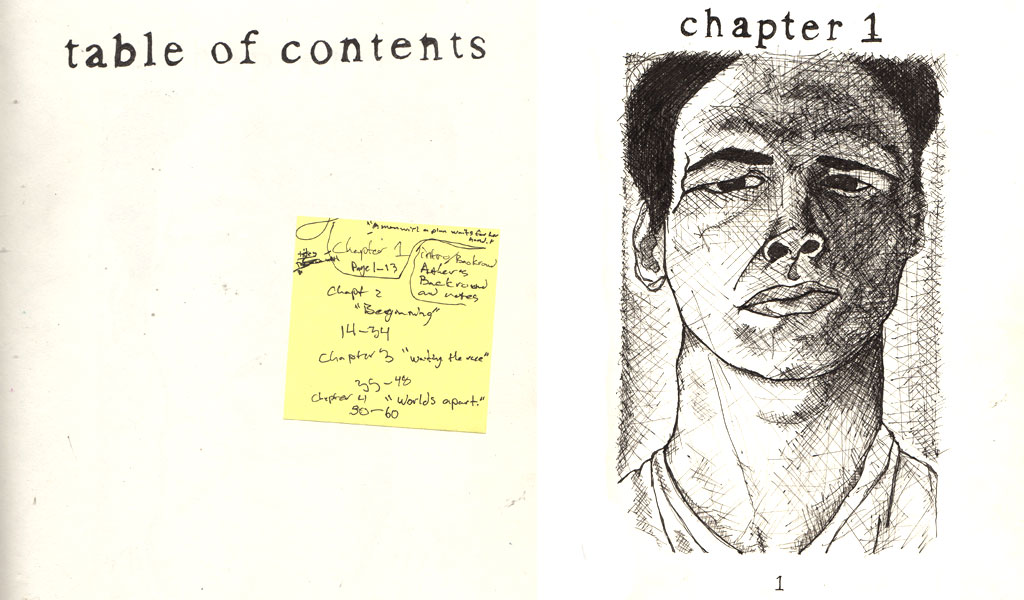 Theses drawings are from Artist Danny Roberts journal