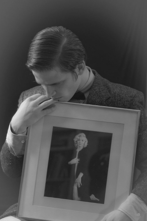 Me and Marilyn Artist Danny Roberts Holding a Picture of marilyn monroe