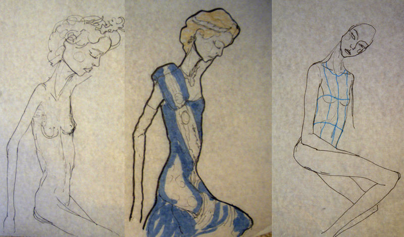 This Picture is from danny Roberts technique break down of his Christian Dior Couture illustration