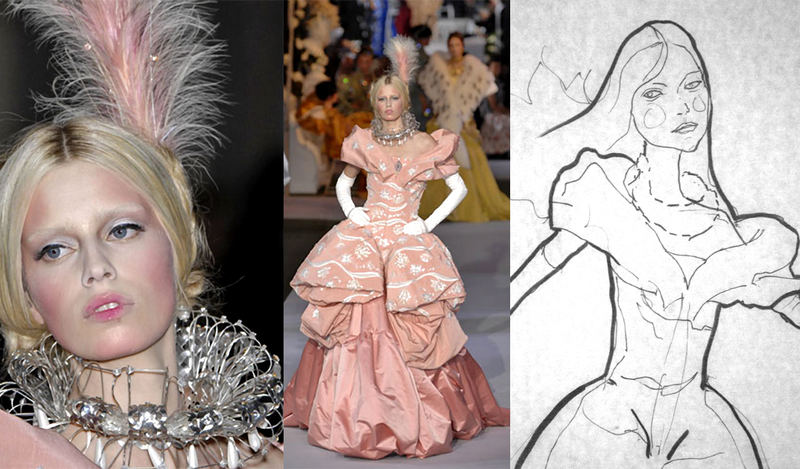 This Picture is from danny Roberts technique break down of his Christian Dior Couture illustration