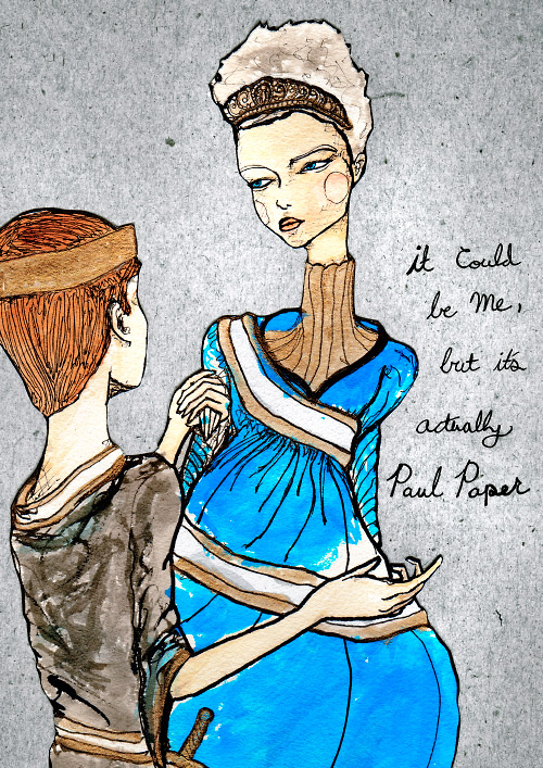 danny roberts drawing for Paul Papers project it could be me but it's paul paper