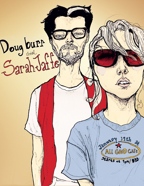 This is Danny Roberts drawing of the musician Sarah Jaffe