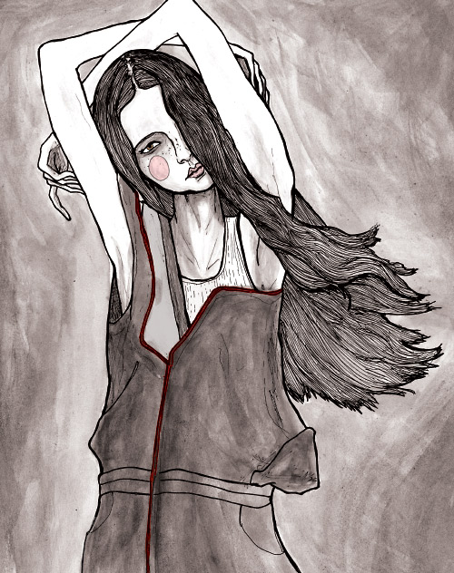 this is an illustration danny roberts did for the academy of art spring 2007 lookbook in New York fashion week