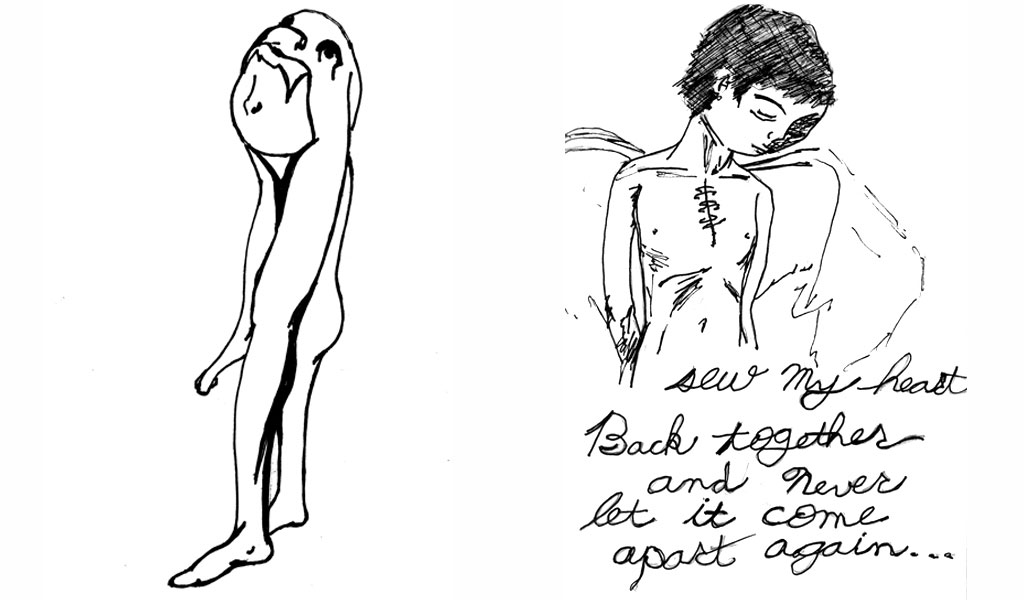 Theses Drawings are pages out of Danny Roberts Weird Book