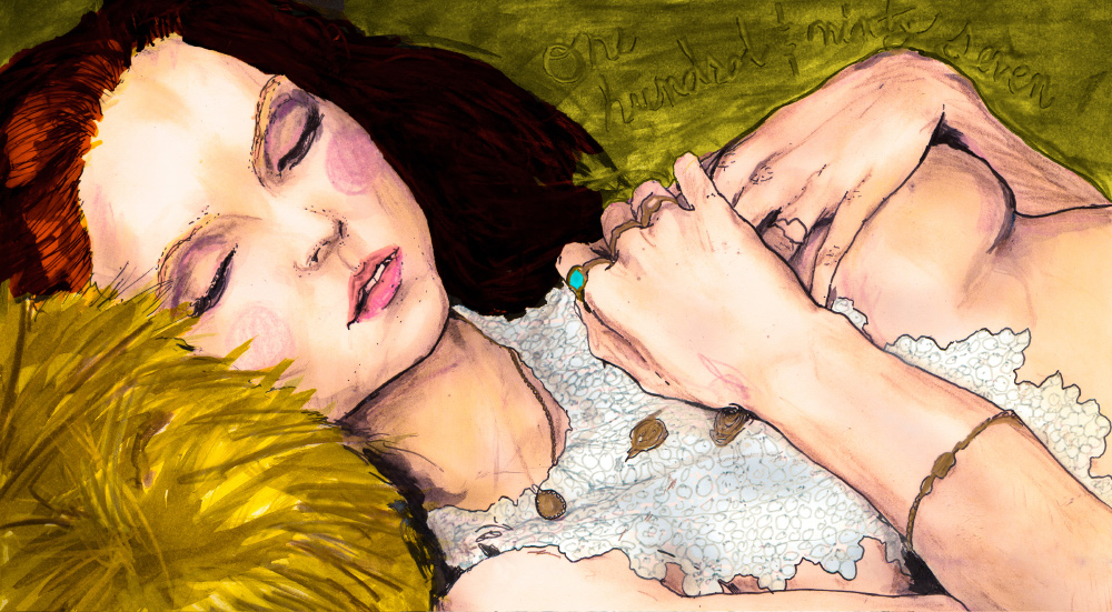 This drawing is from artist danny roberts lily Cole and Gemma Ward sketchbook