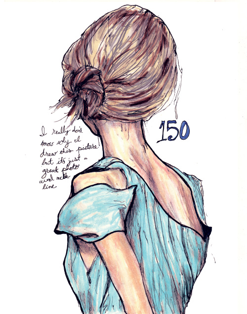 Drawing 150 out of my Character Sketch book This is artist Danny roberts, 150th drawing out of his character sketchbook. it is of australian model Gemma Ward's back