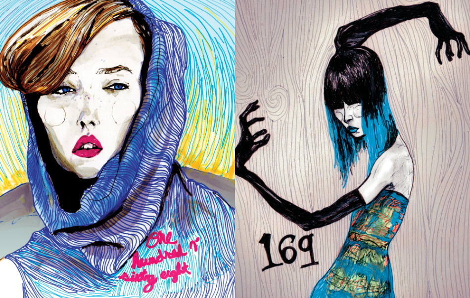 This is a Page out of Volume 2 of My Character Sketch Book. This is Drawings 168 and 169 in it. The Girl in the drawings is australian Model/ Writer Sophie Ward