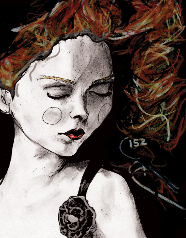 Danny Roberts Fashion Illustration of Lily Cole